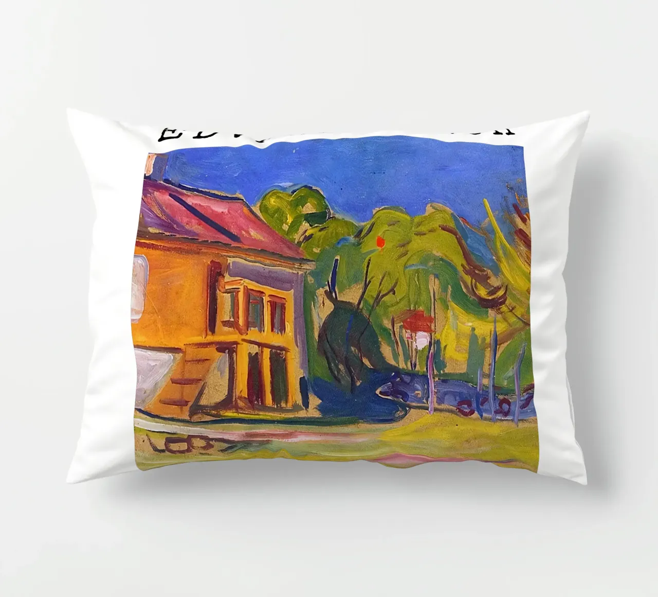 La casa di Munch a Åsgårdstrand di Edvard Munch cuscino da kaitlinparkershop