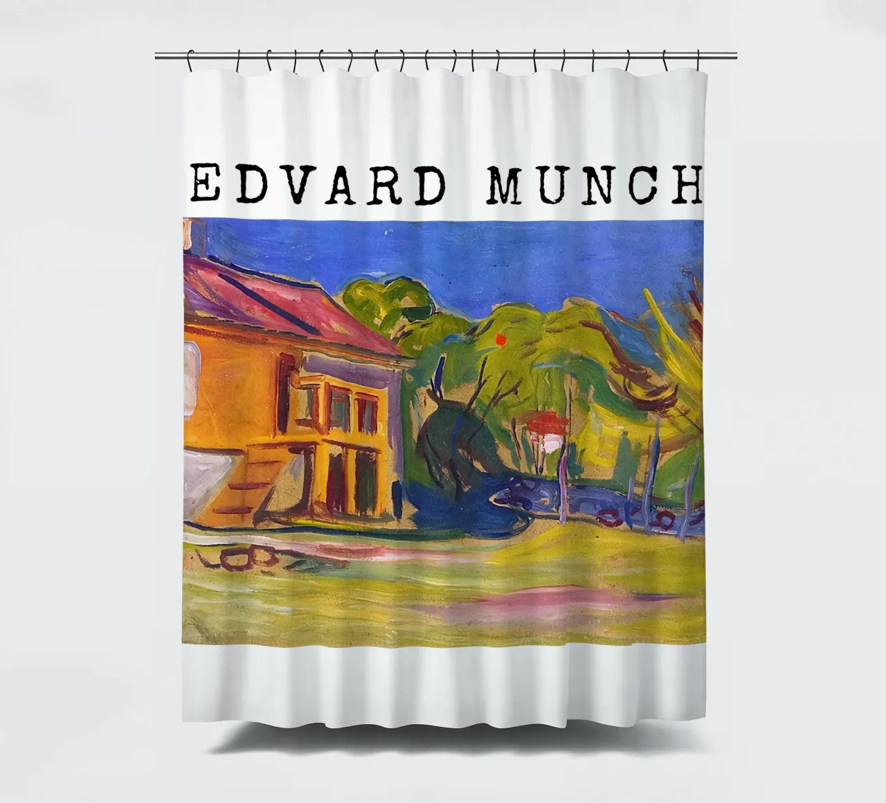 Munchs Haus in Åsgårdstrand von Edvard Munch Duschvorhang von kaitlinparkershop