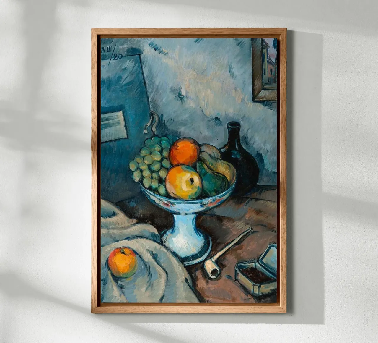 Paul Cezanne - Fruit canvas met Baklijst van Art In The Sky
