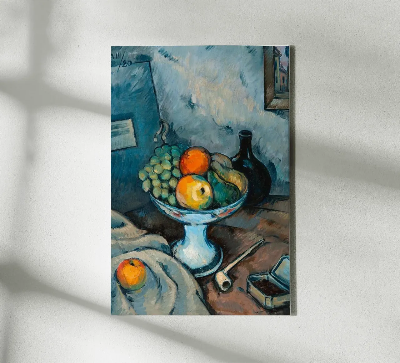 Paul Cezanne - Fruit canvas met Baklijst van Art In The Sky
