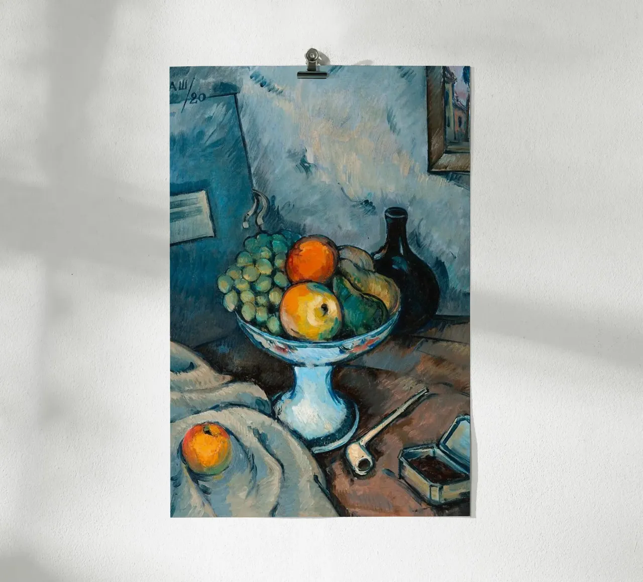 Paul Cezanne - Frutti poster con telaio in alluminio da Art In The Sky