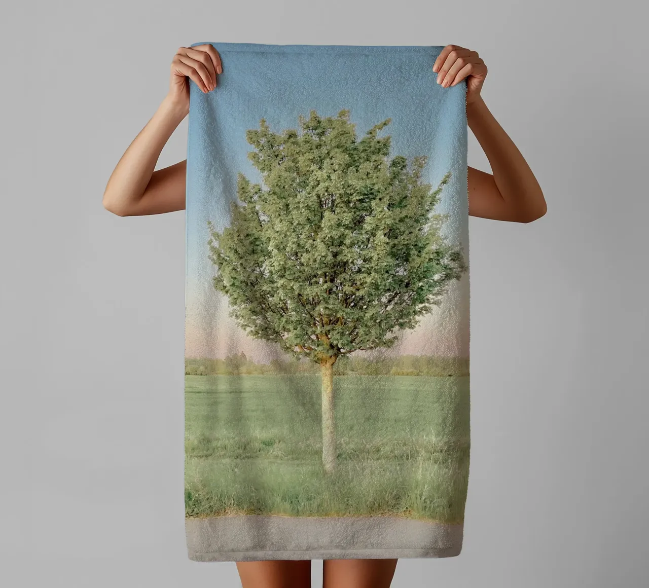 Spring Tree towel by KISSA STUDIO