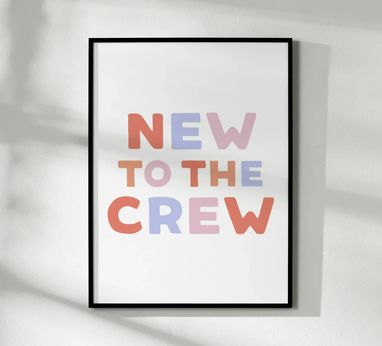 New to the crew poster with plastic frame by we line studio - art