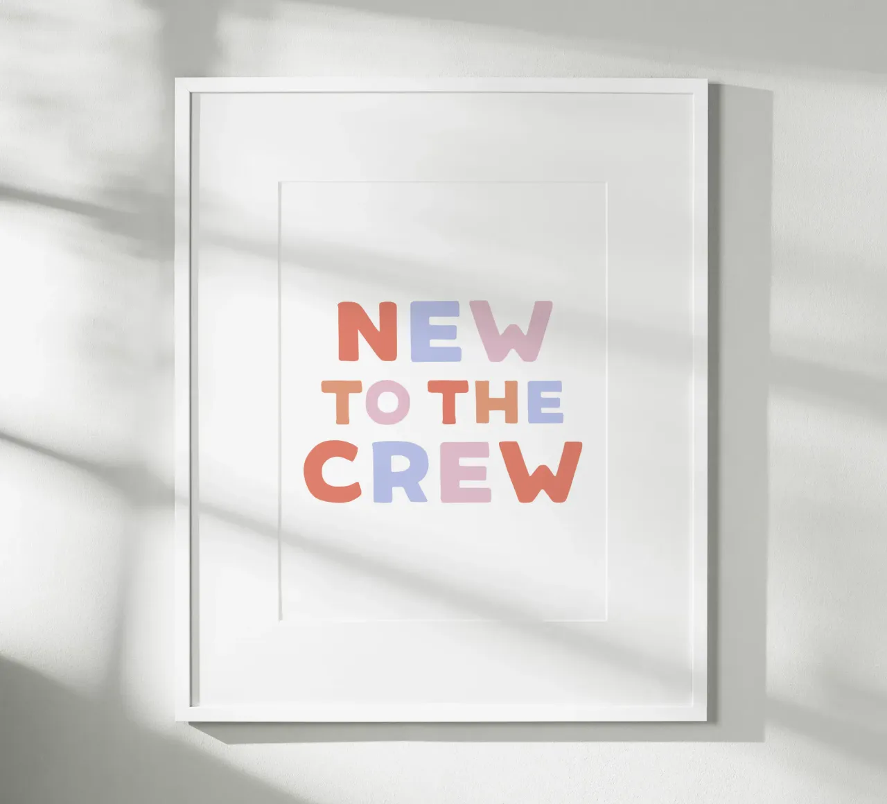 New to the crew poster with plastic frame by we line studio - art