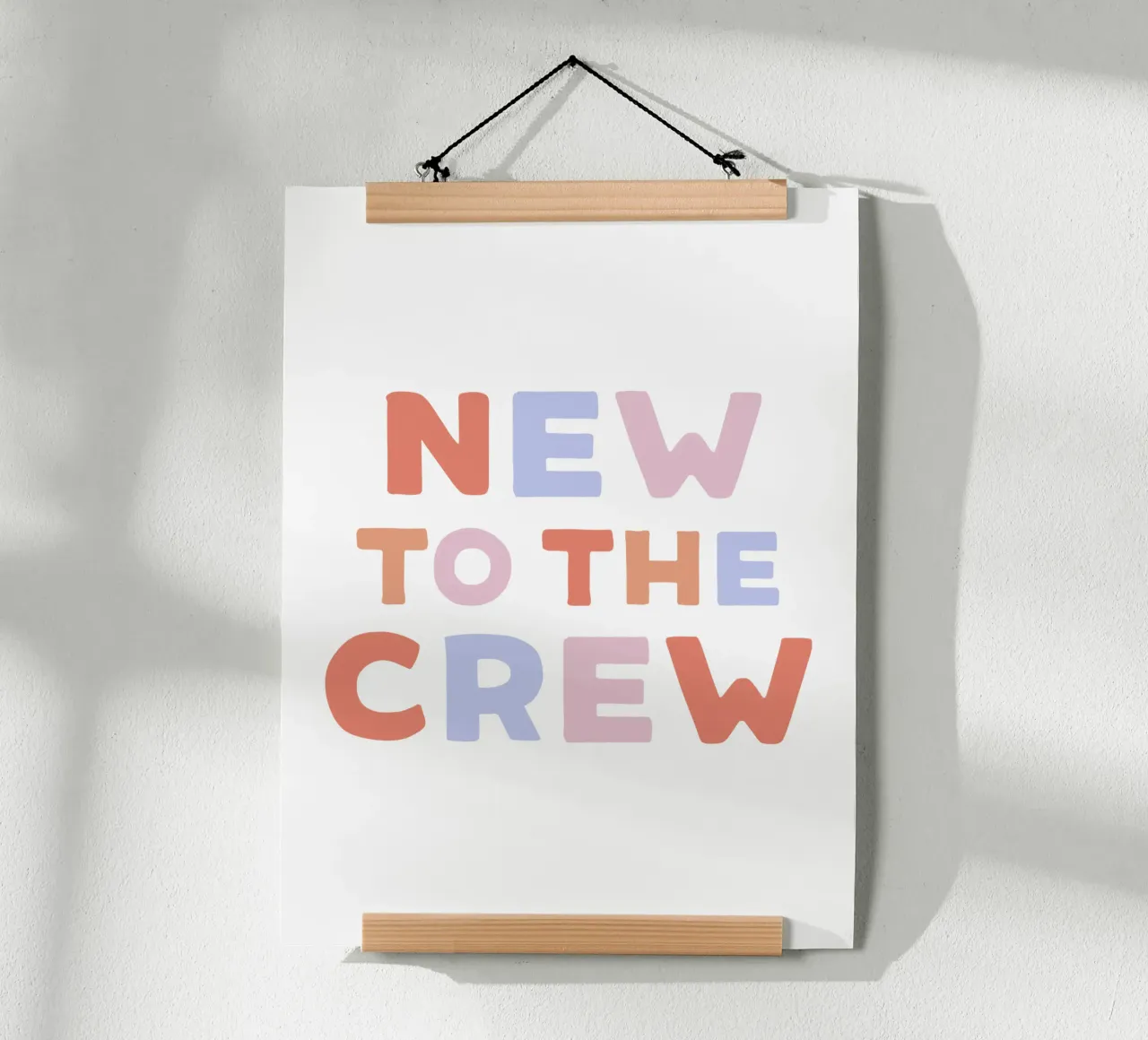 New to the crew poster with plastic frame by we line studio - art