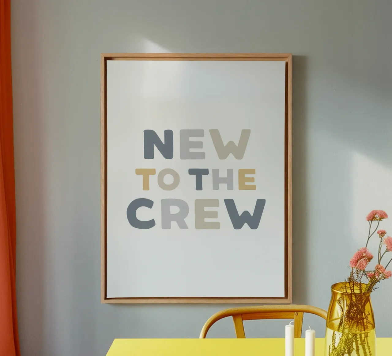 New to the blue canvas met Baklijst van we line studio - art