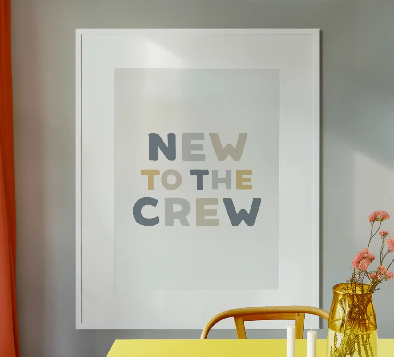 New to the blue poster with aluminum frame by we line studio - art