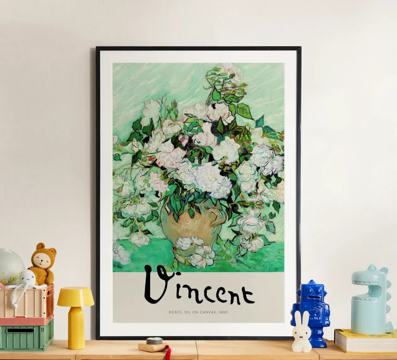 Signed, Vincent – Roses poster con telaio in alluminio da Vintage by JUNIQE