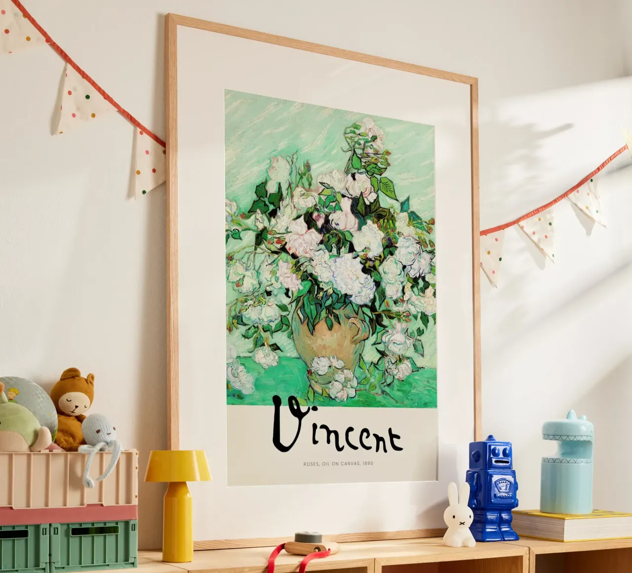 Signed, Vincent – Roses poster con telaio in alluminio da Vintage by JUNIQE