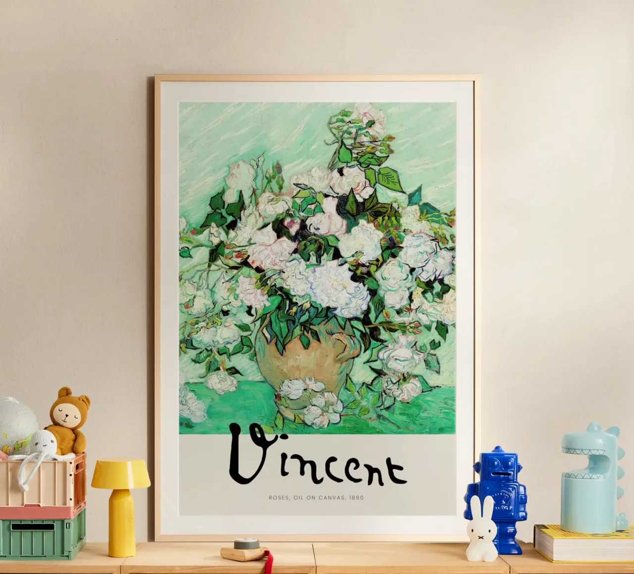 Signed, Vincent – Roses poster con telaio in alluminio da Vintage by JUNIQE