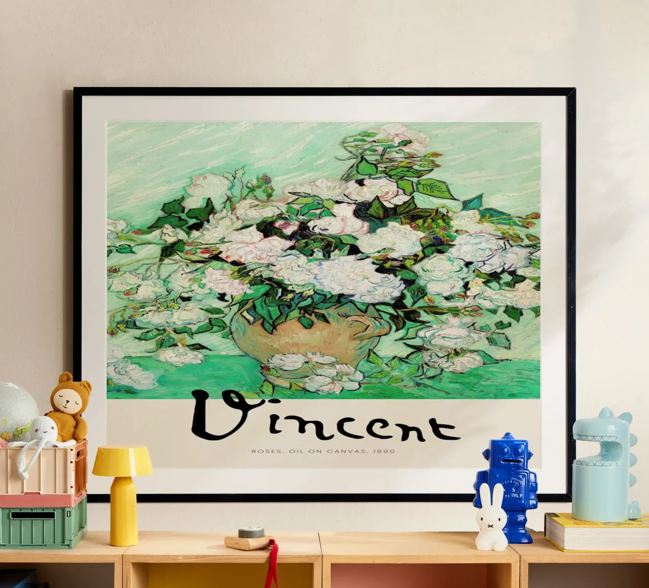 Signed, Vincent – Roses poster con telaio in alluminio da Vintage by JUNIQE