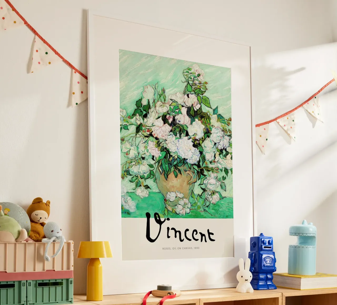 Signed, Vincent – Roses poster con telaio in alluminio da Vintage by JUNIQE