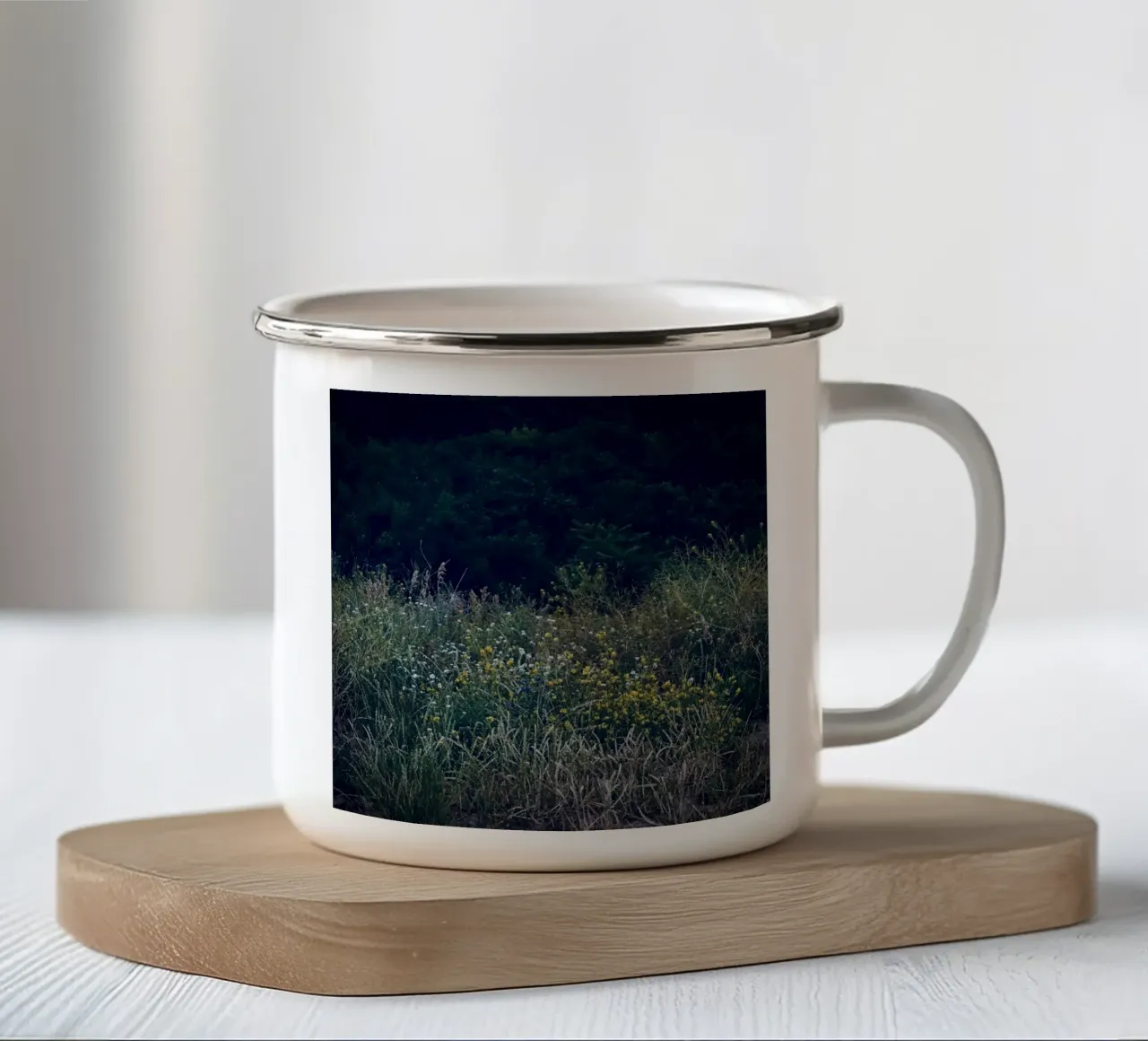 foresta silenziosa tazza in smalto da KISSA STUDIO