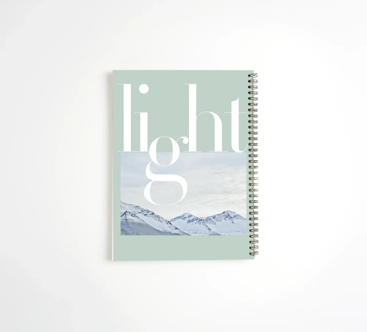Light Snow Mountain spiral notebook by natural neutral