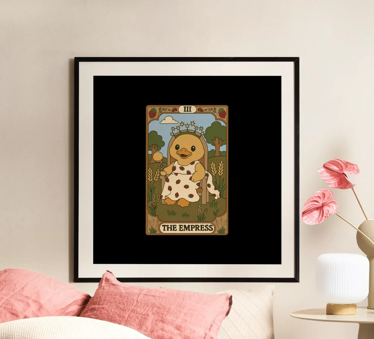 Tarocchi dell'anatra - L'imperatrice poster con telaio in plastica da Loobs