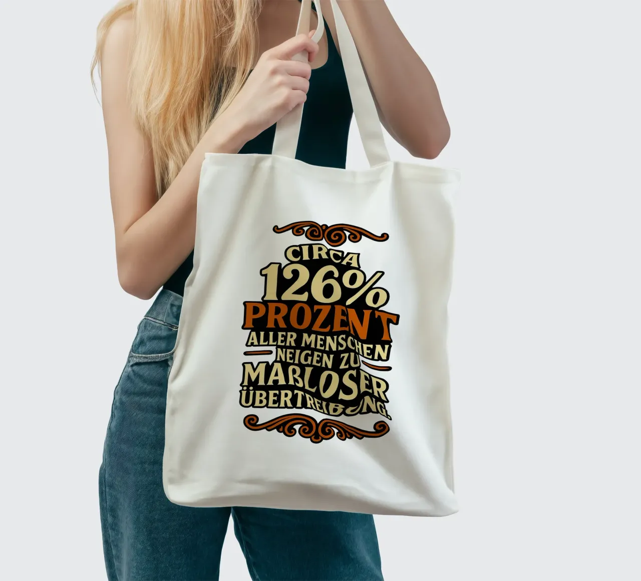 ALLE MENSCHEN ÜBERTREIBEN borsa in juta da Vintage Van Gogh