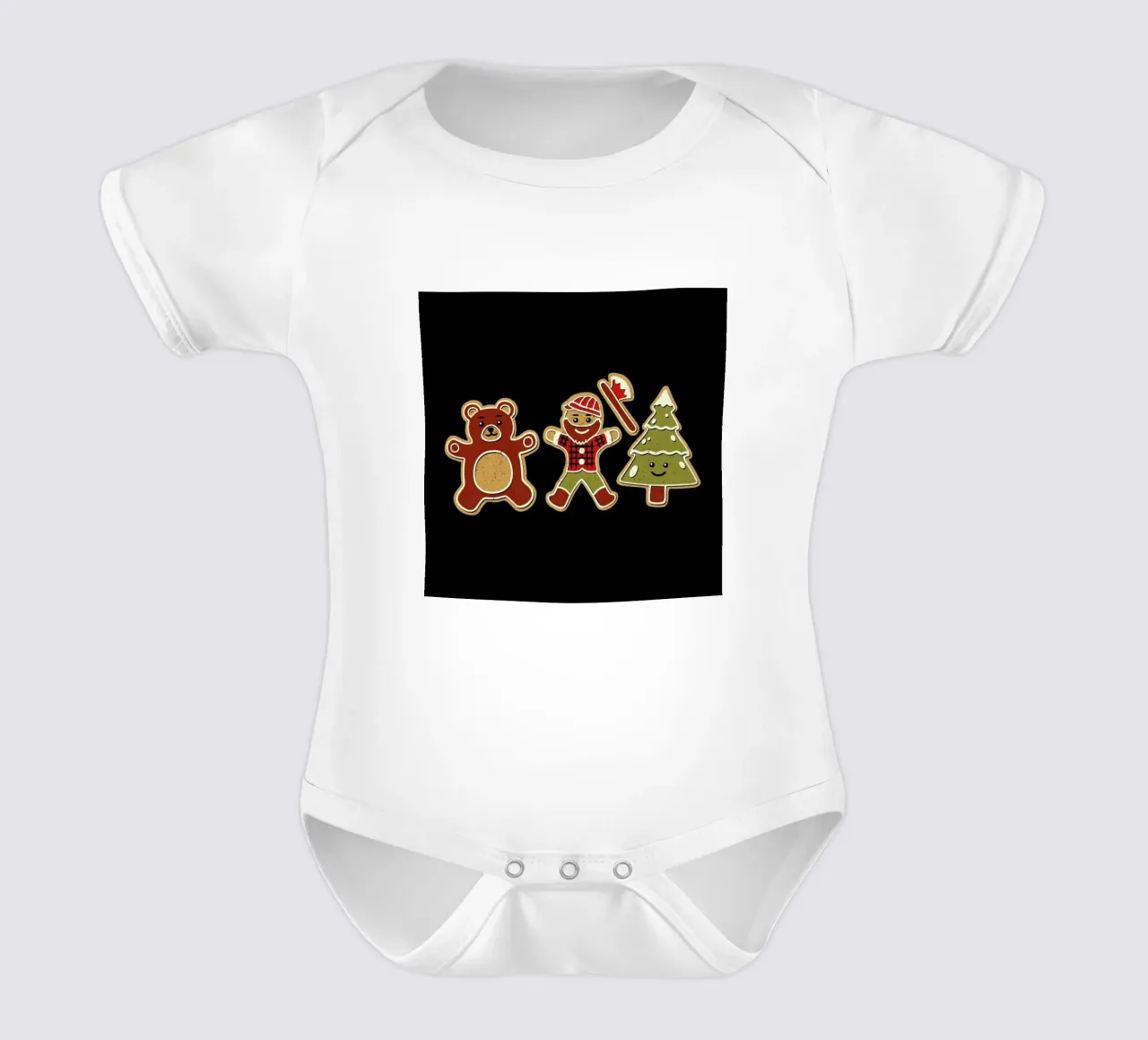 Gingerbread Forest Lumberjack body neonato maniche corte da Tobe Fonseca