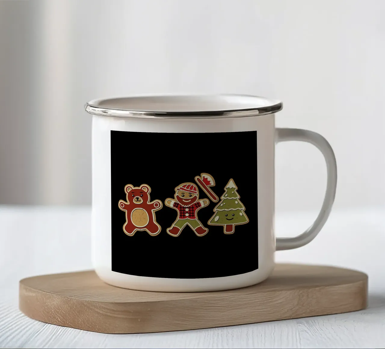 Gingerbread Forest Lumberjack tazza in smalto da Tobe Fonseca