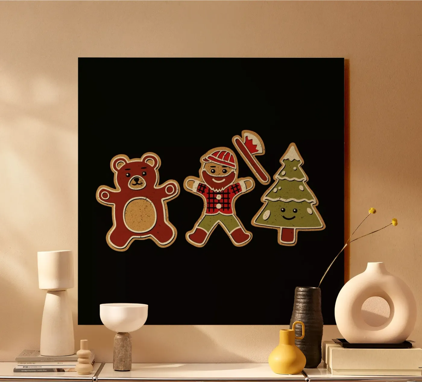 Gingerbread Forest Lumberjack acryl van Tobe Fonseca