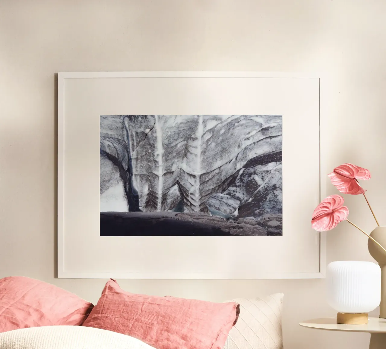 I silenziosi regni di ghiaccio, Islanda poster con telaio in plastica da PhotoVibe Decor