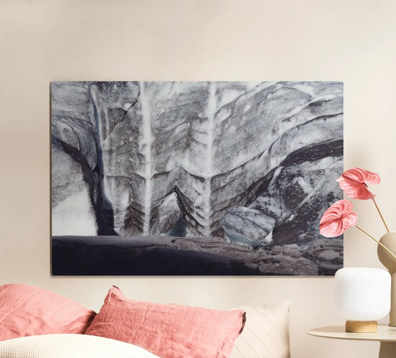 I silenziosi regni di ghiaccio, Islanda poster con telaio in plastica da PhotoVibe Decor