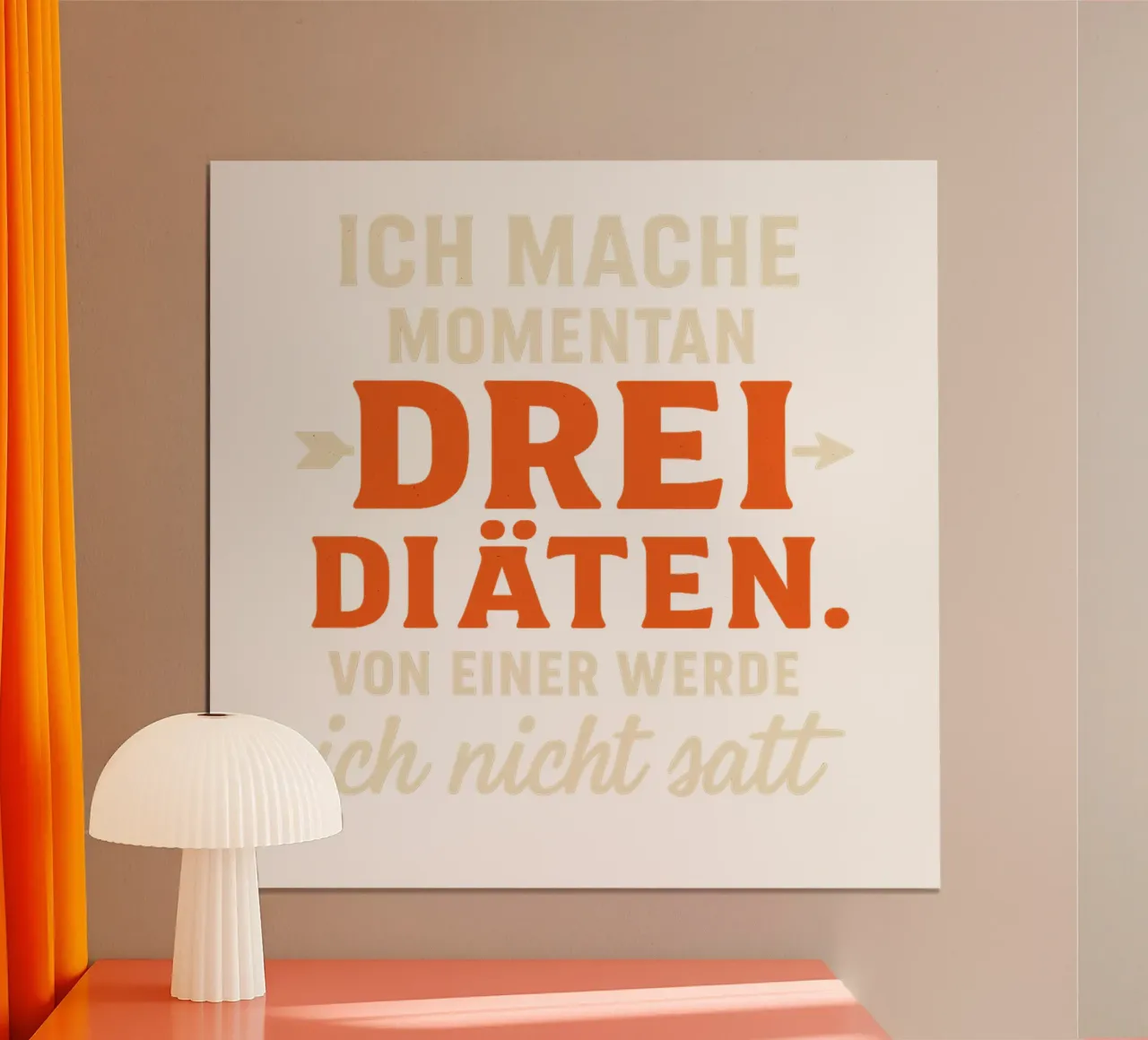 ICH MACHE DREI DIÄTEN- eine macht mich nicht satt carta hahnemühle da Vintage Van Gogh
