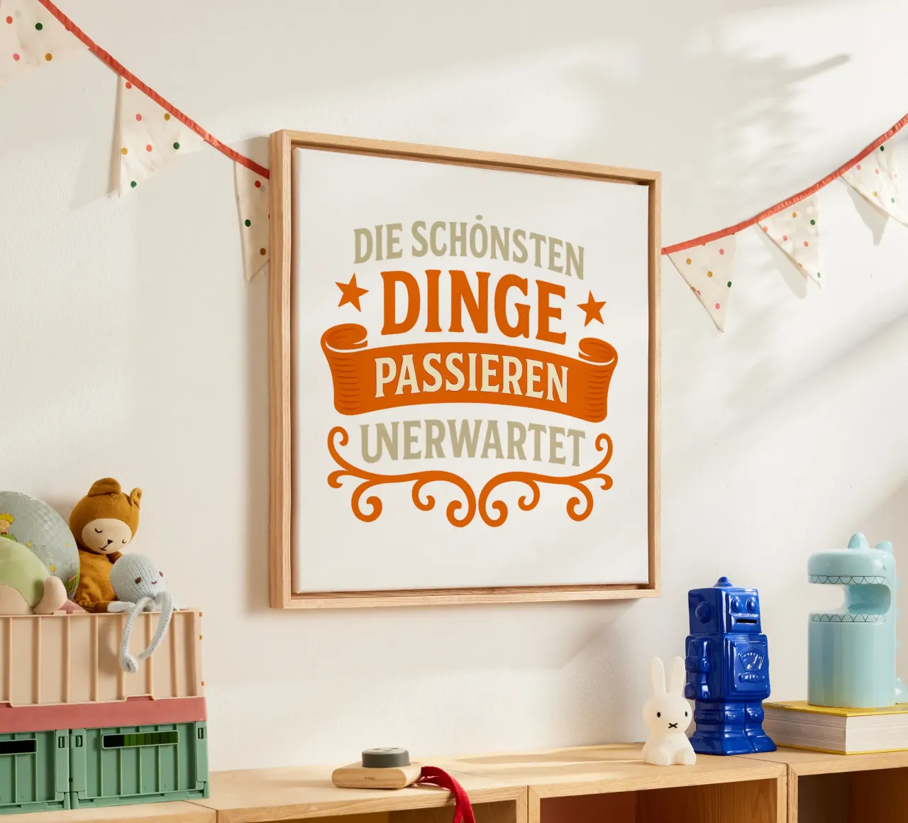 DIE SCHÖNSTEN DINGE PASSIEREN UNERWARTET lienzo con Marco flotante de Vintage Van Gogh