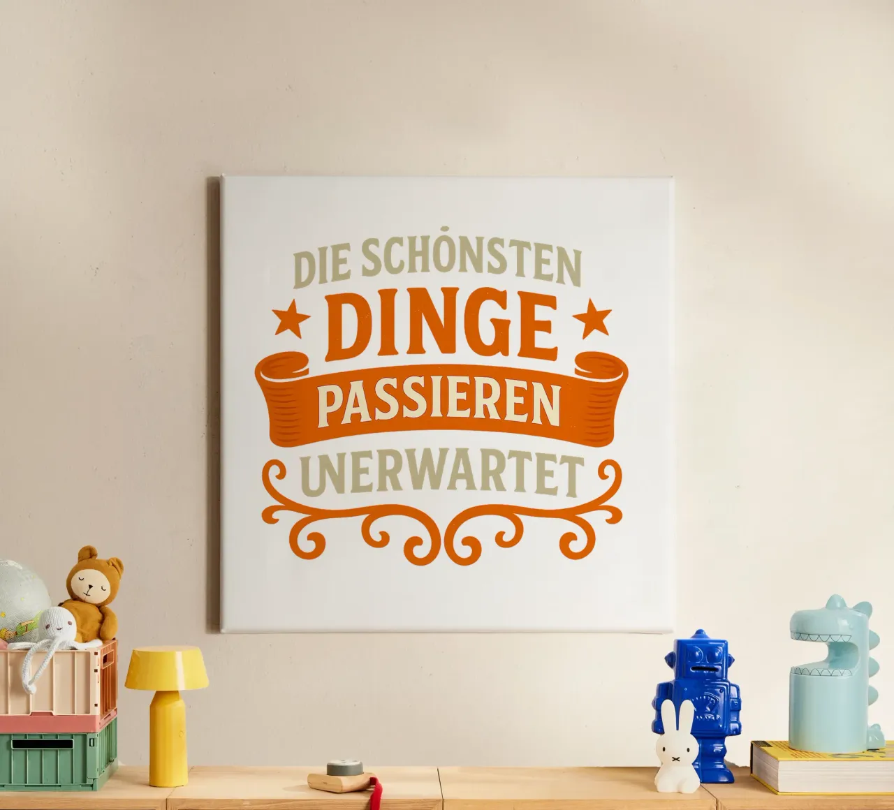 DIE SCHÖNSTEN DINGE PASSIEREN UNERWARTET lienzo con Marco flotante de Vintage Van Gogh