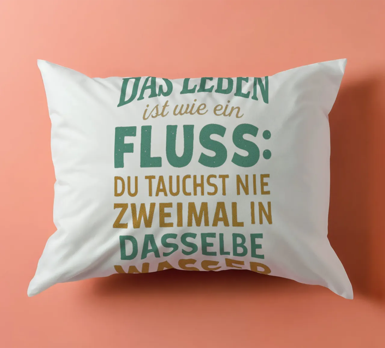 DAS LEBEN IST EIN FLUSS cuscino da Vintage Van Gogh