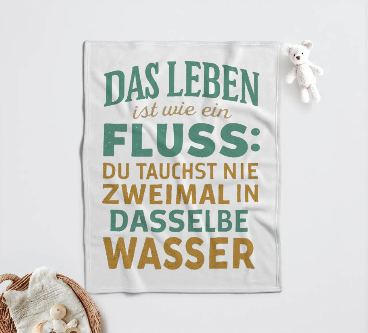 DAS LEBEN IST EIN FLUSS coperta in pile da Vintage Van Gogh