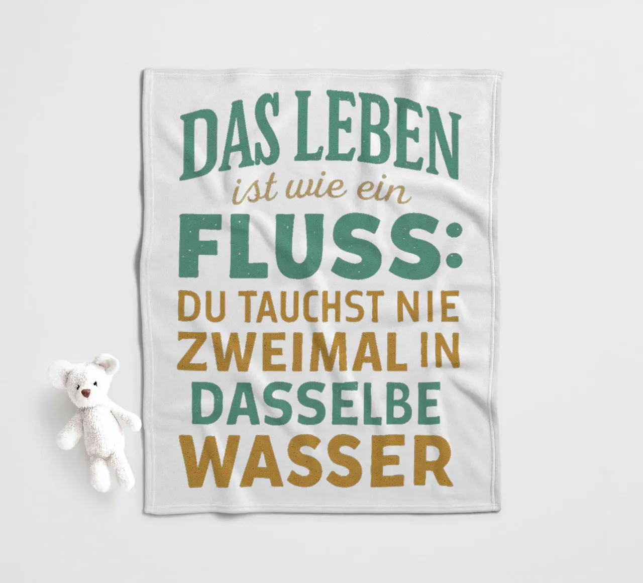 DAS LEBEN IST EIN FLUSS coperta in pile da Vintage Van Gogh