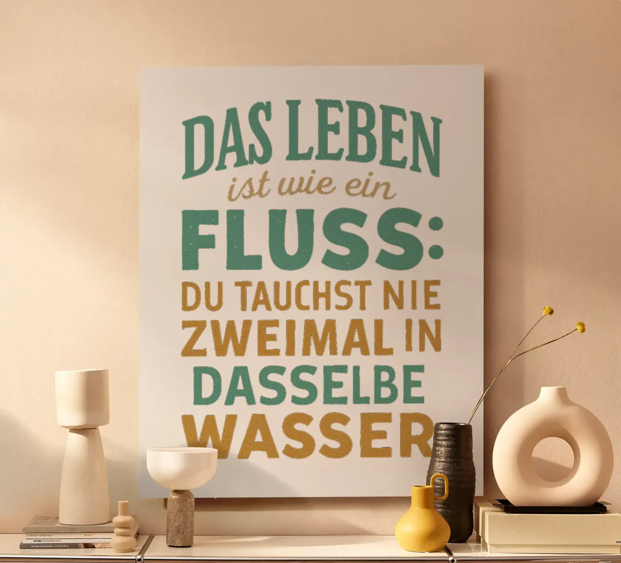 DAS LEBEN IST EIN FLUSS alluminio dibond da Vintage Van Gogh