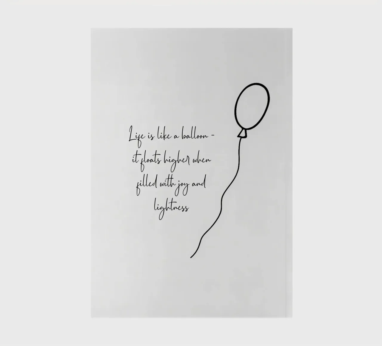 Life is like a balloon - Luftballon mit Statement notebook by Lilou Art