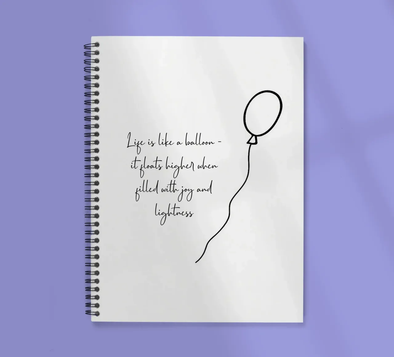 La vita è come un pallone - Luftballon mit Statement diario ad anelli da Lilou Art