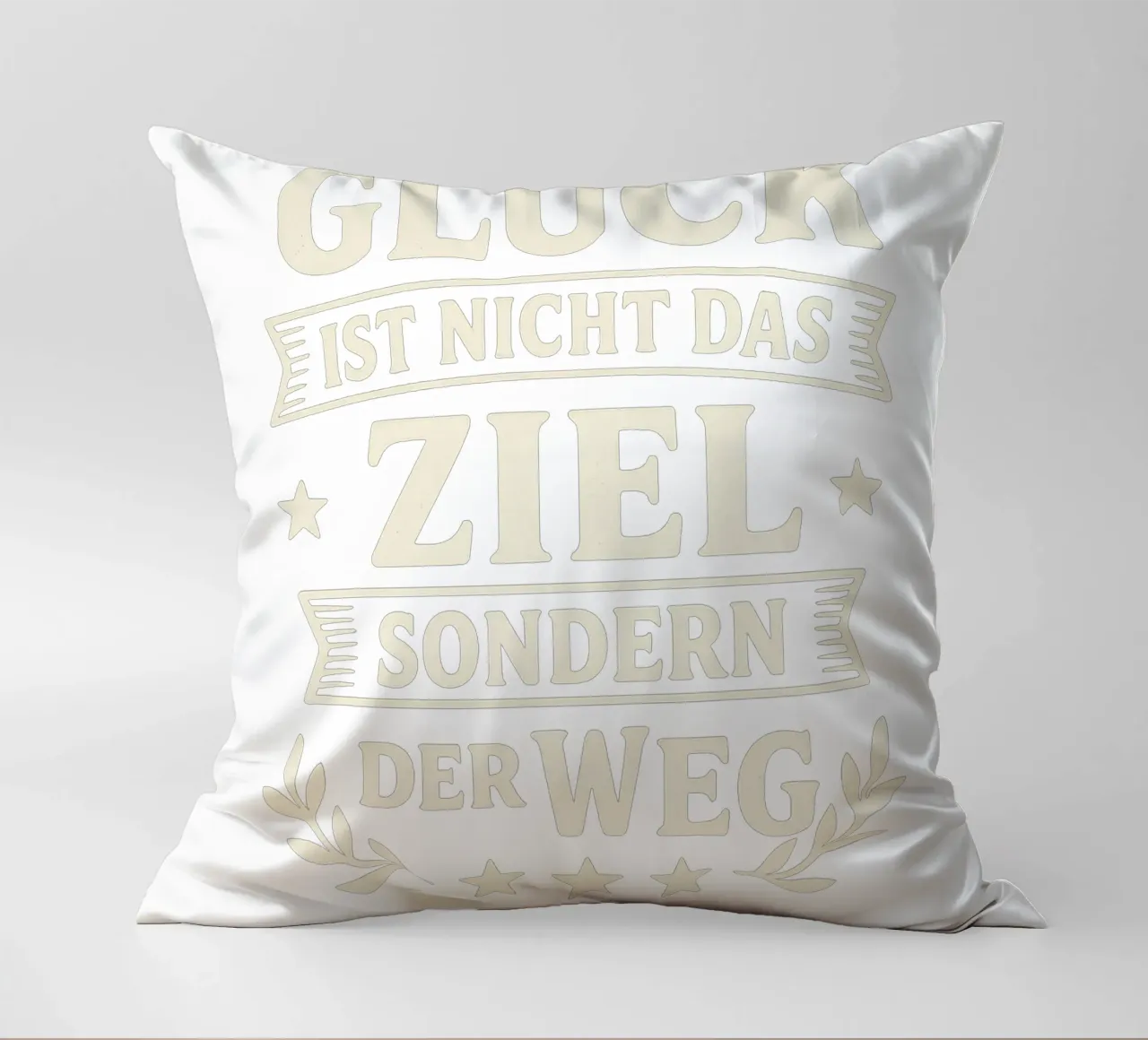 GLÜCK IST NICHT DAS ZIEL, SONDERN DER WEG cuscino da Vintage Van Gogh