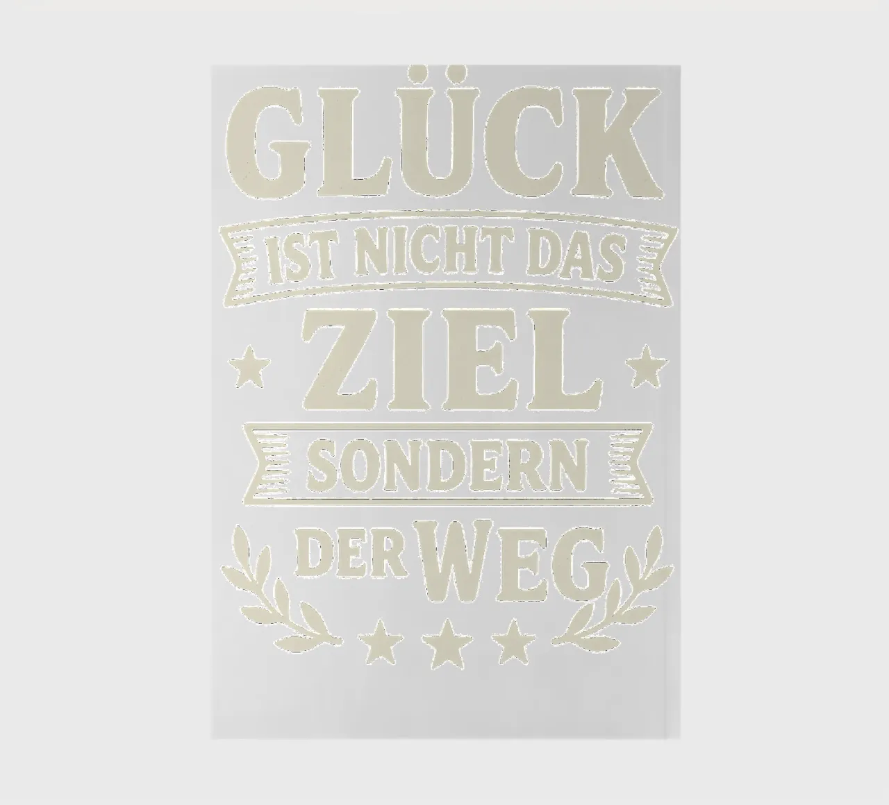 GLÜCK IST NICHT DAS ZIEL, SONDERN DER WEG notebook by Vintage Van Gogh