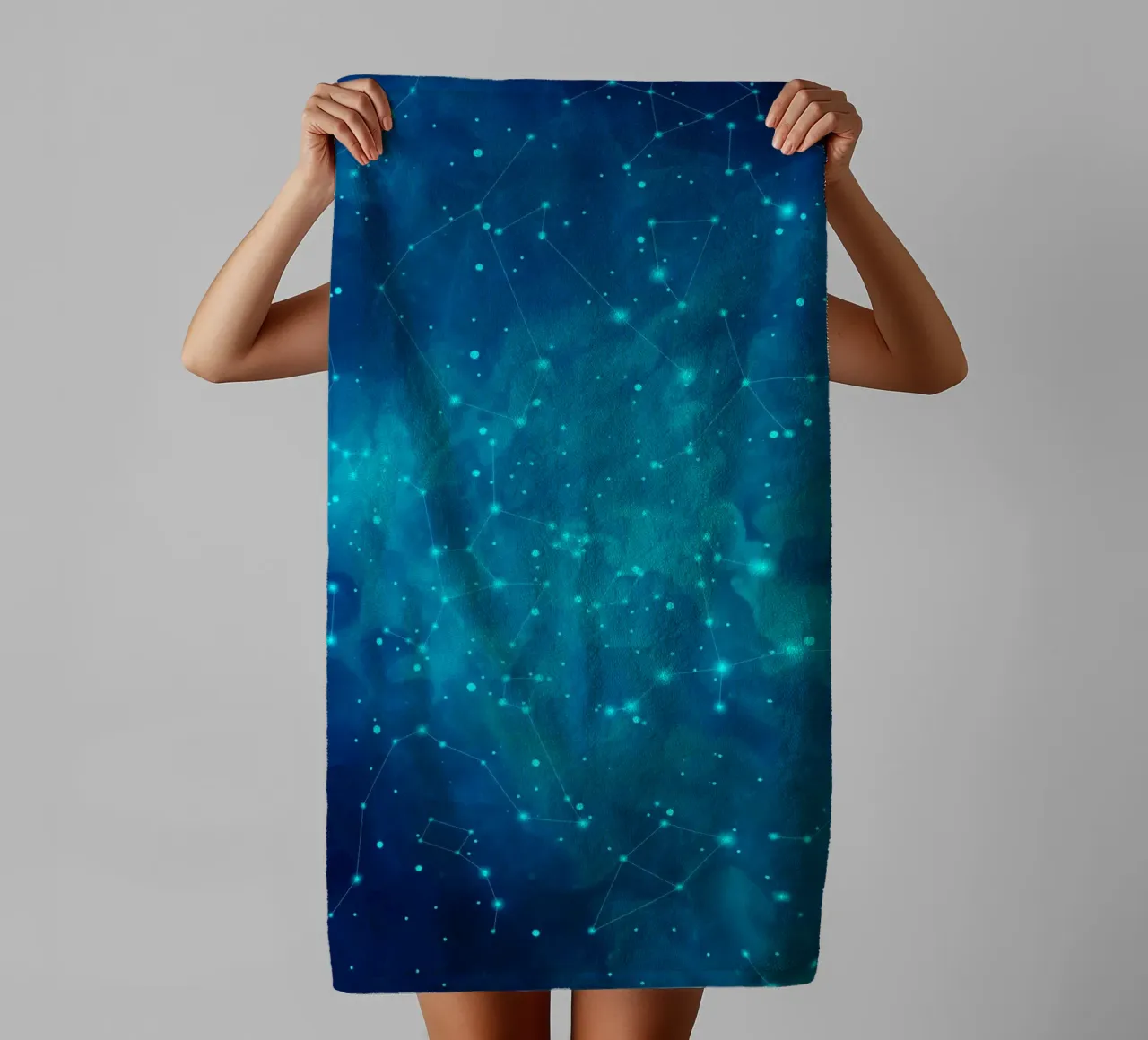 Indigo Nebula asciugamano da bagno da Vivi Nicolin