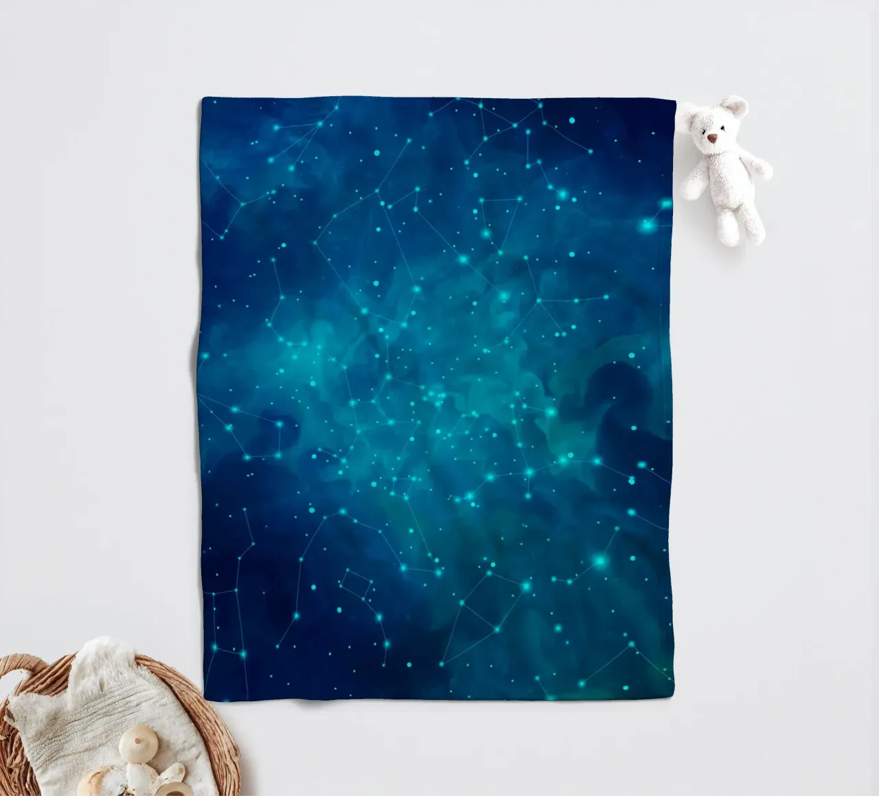 Indigo Nebula coperta in pile da Vivi Nicolin