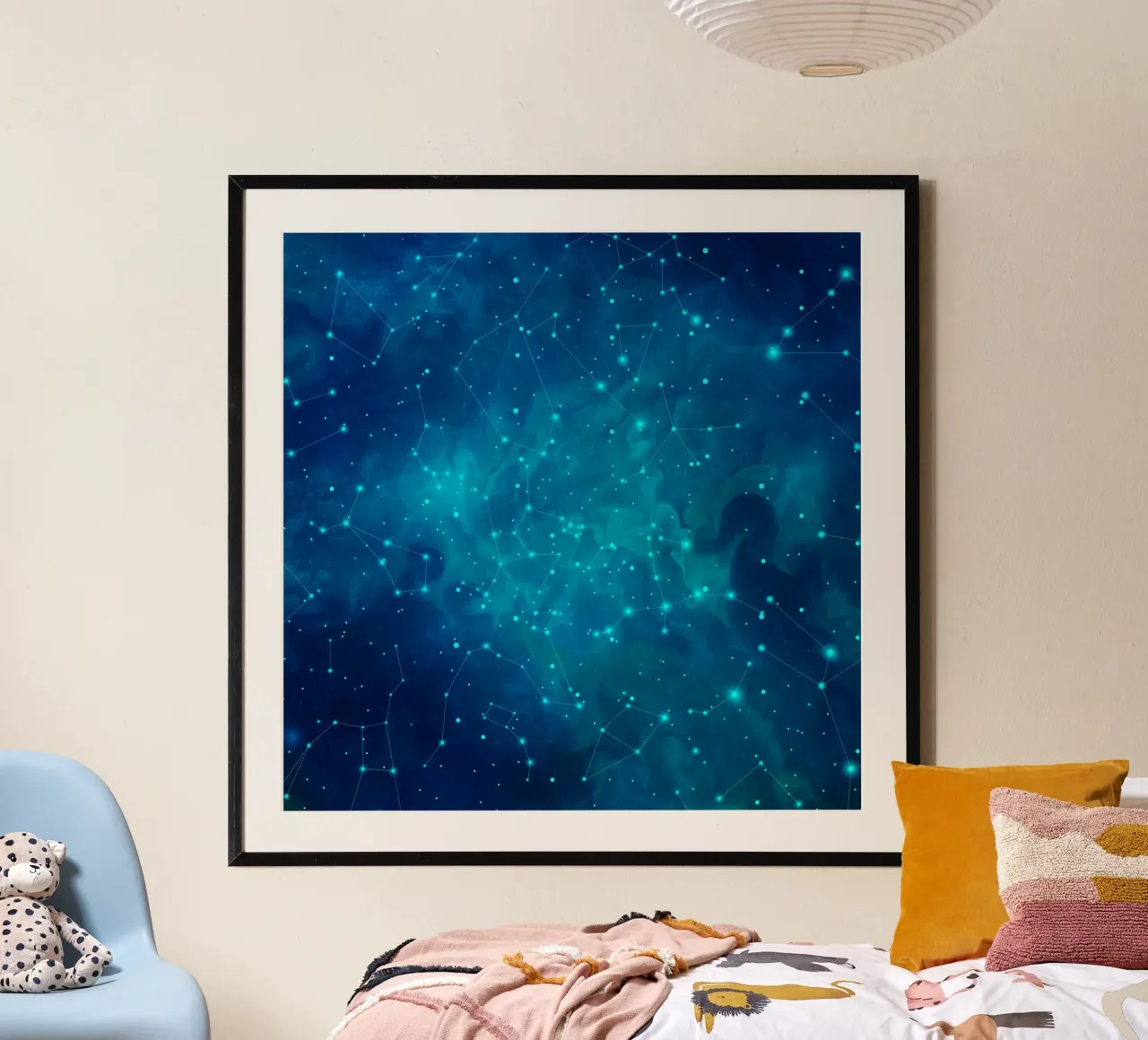 Indigo Nebula Poster von Vivi Nicolin