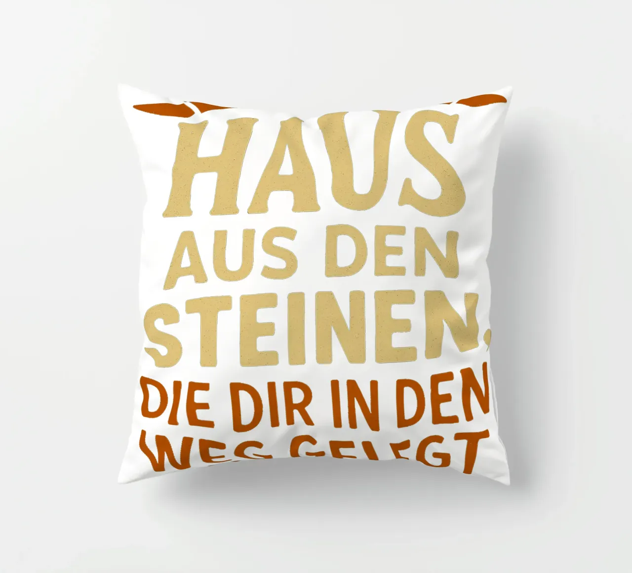 BAUE DEIN HAUS AUS DEN STEINEN, DIE IM WEG LIEGEN cuscino da Vintage Van Gogh