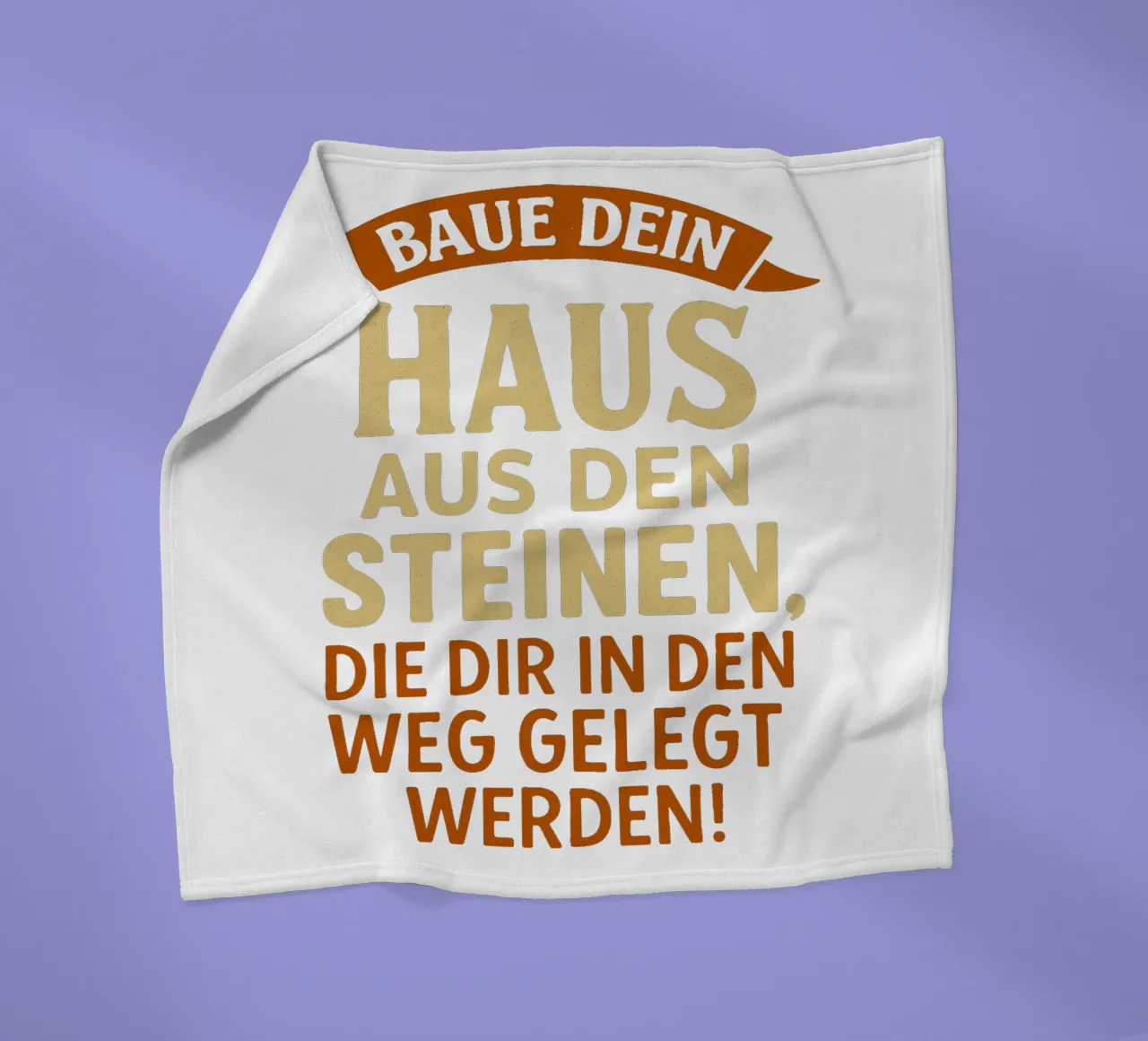BAUE DEIN HAUS AUS DEN STEINEN, DIE IM WEG LIEGEN coperta in pile da Vintage Van Gogh