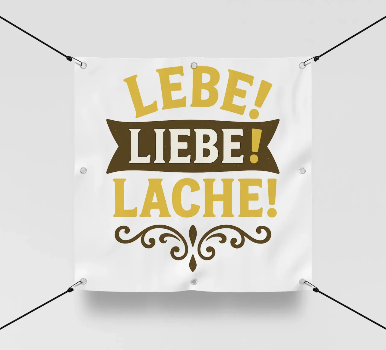 LEBE LIEBE LACHE telo in pvc da Vintage Van Gogh