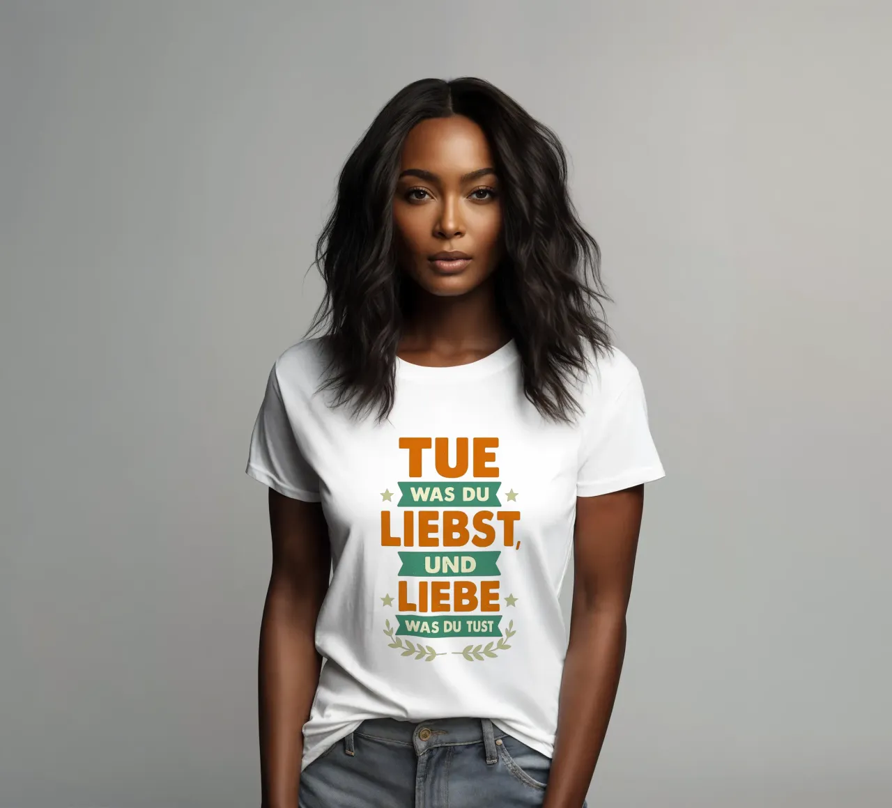 TUE WAS DU LIEBST UND LIEBE WAS DU TUST t-shirt da donna da Vintage Van Gogh