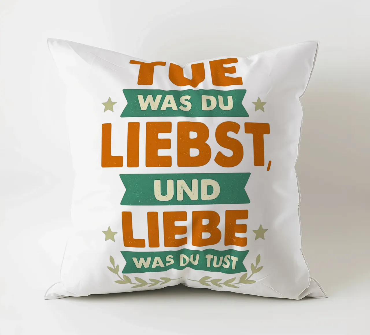 TUE WAS DU LIEBST UND LIEBE WAS DU TUST cuscino da Vintage Van Gogh