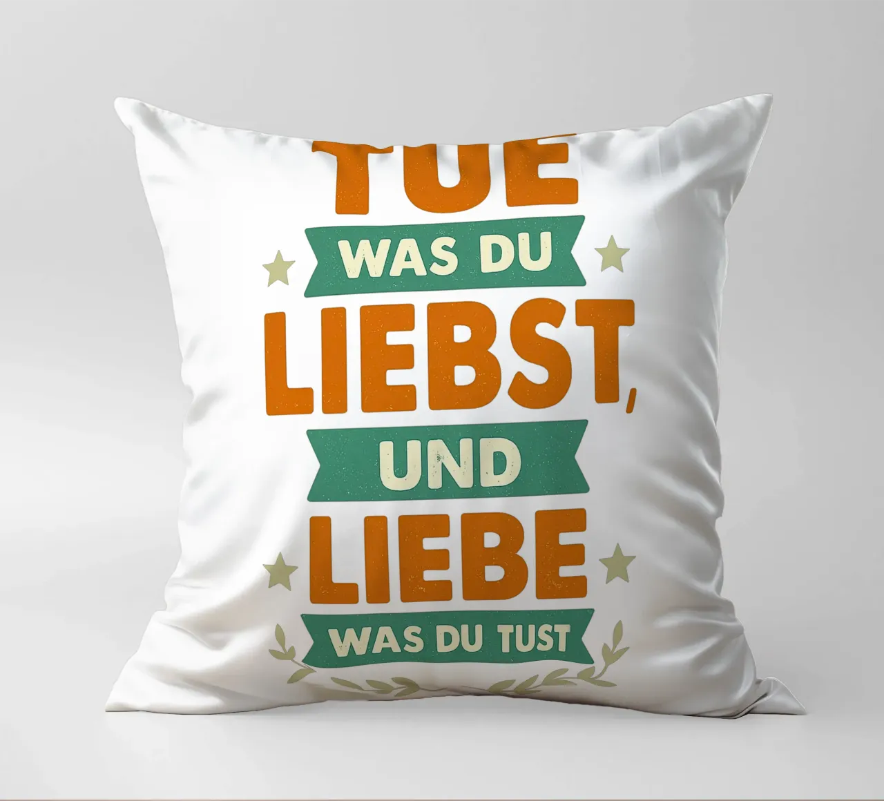 TUE WAS DU LIEBST UND LIEBE WAS DU TUST cuscino da Vintage Van Gogh