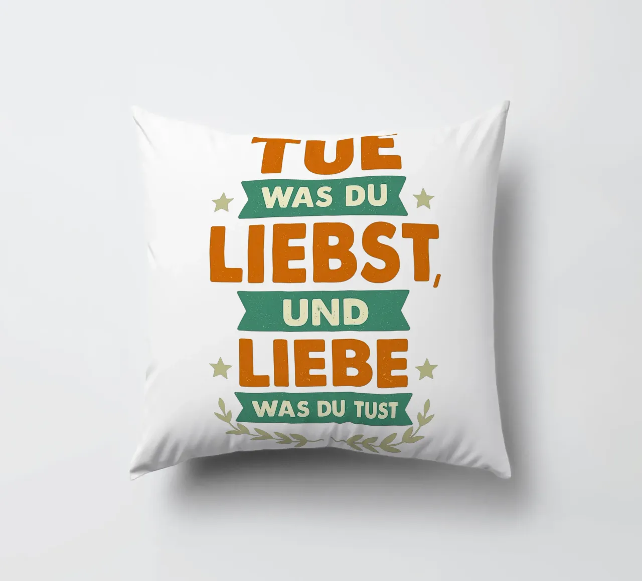 TUE WAS DU LIEBST UND LIEBE WAS DU TUST cuscino da Vintage Van Gogh