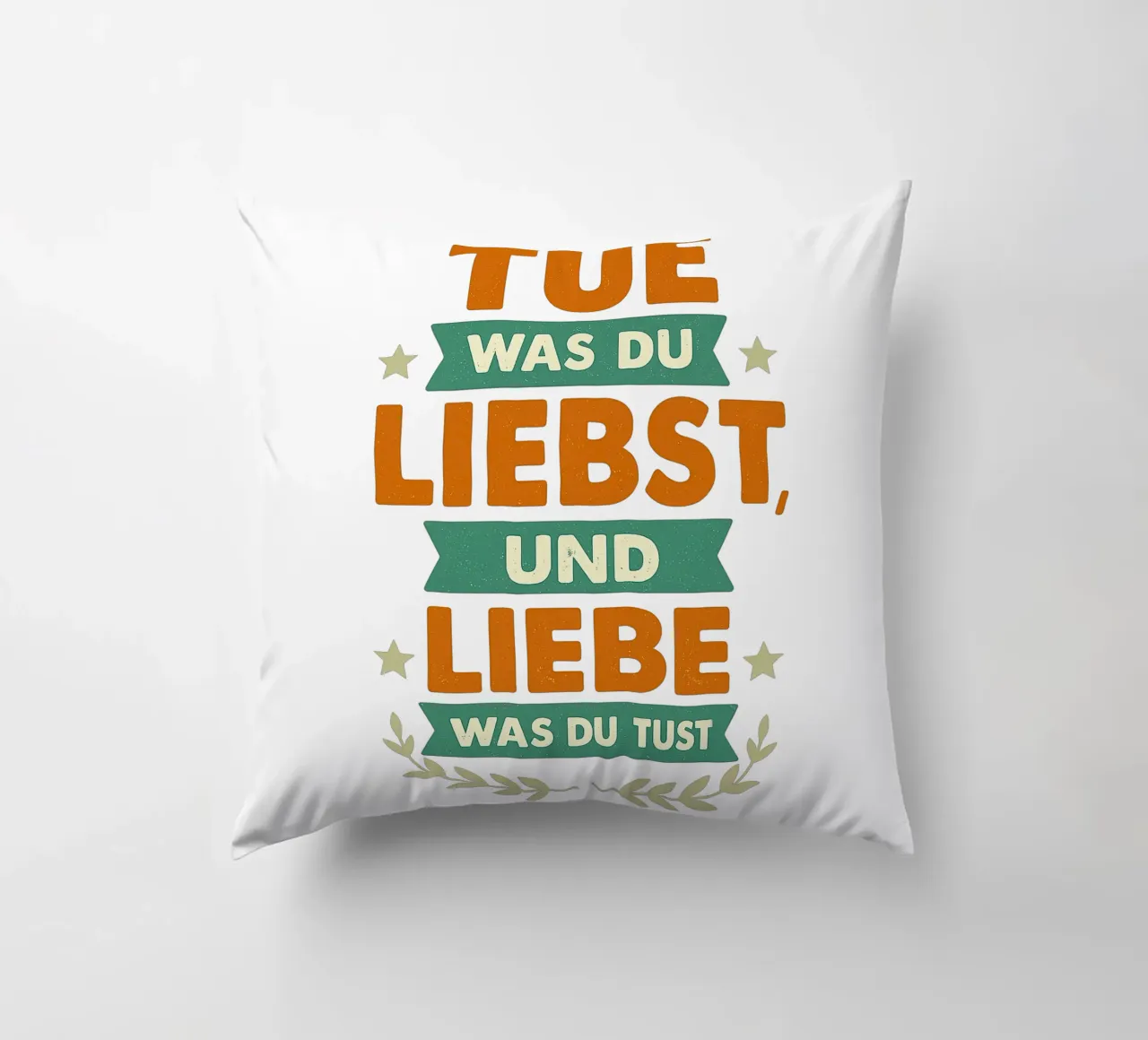 TUE WAS DU LIEBST UND LIEBE WAS DU TUST cuscino da Vintage Van Gogh