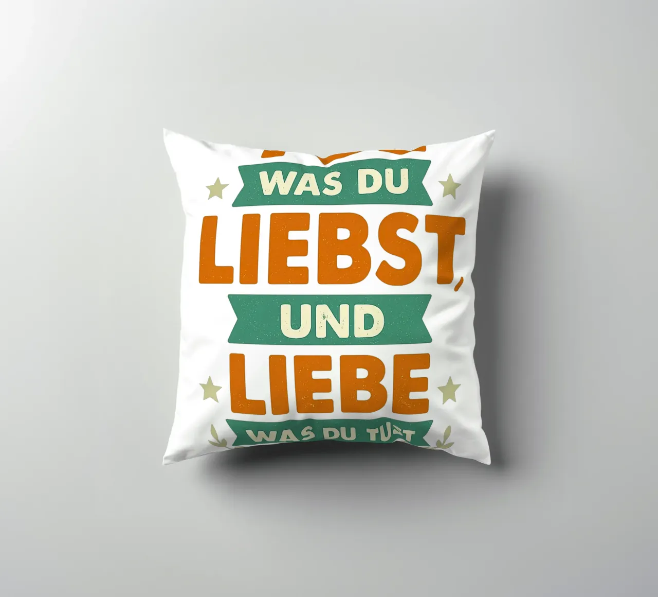 TUE WAS DU LIEBST UND LIEBE WAS DU TUST cuscino da Vintage Van Gogh