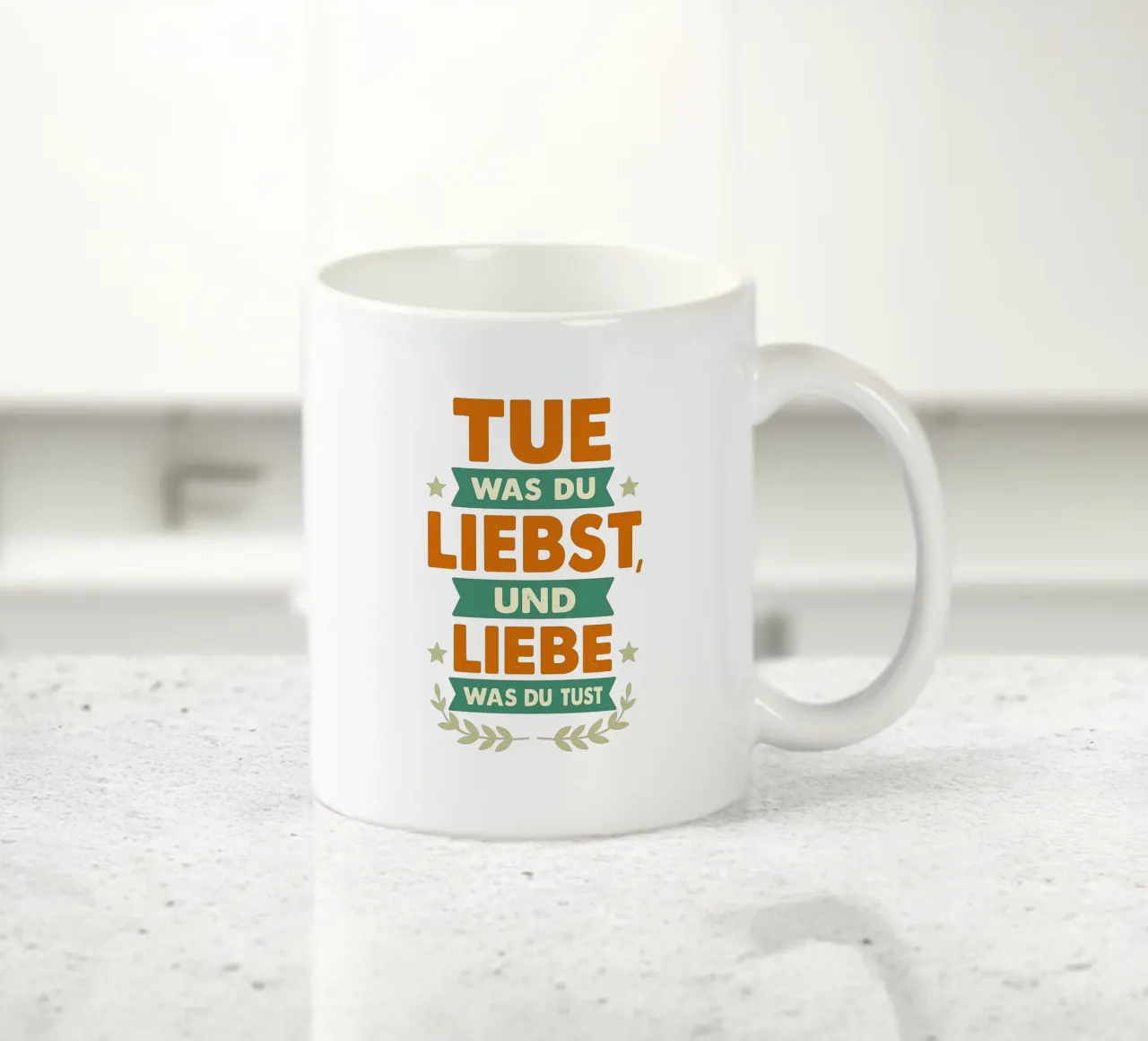 TUE WAS DU LIEBST UND LIEBE WAS DU TUST tazza in ceramica da Vintage Van Gogh