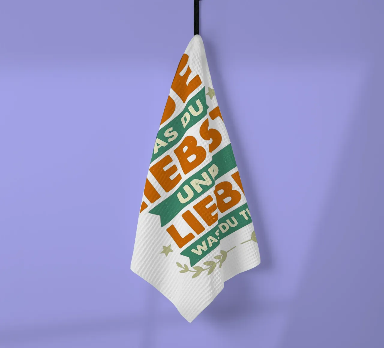 TUE WAS DU LIEBST UND LIEBE WAS DU TUST torchon de Vintage Van Gogh